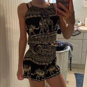 Tribal-Like Patterned Romper